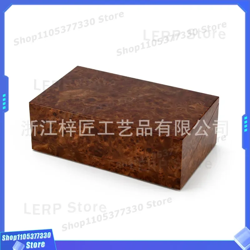 High End Wooden Jewelry Box Piano Paint Finish Storage Case for Stud Earrings Rings Necklace Exquisite Music Box Organizer