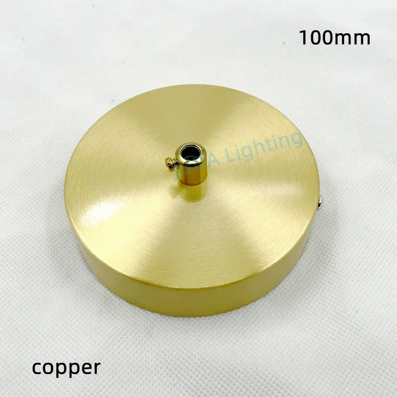 Brass Ceiling Plate Copper Lamp Base Chandelier Ceiling Canopy Ceiling Lamp Round Gold Thickened Copper Ceiling Rose Cable Grip