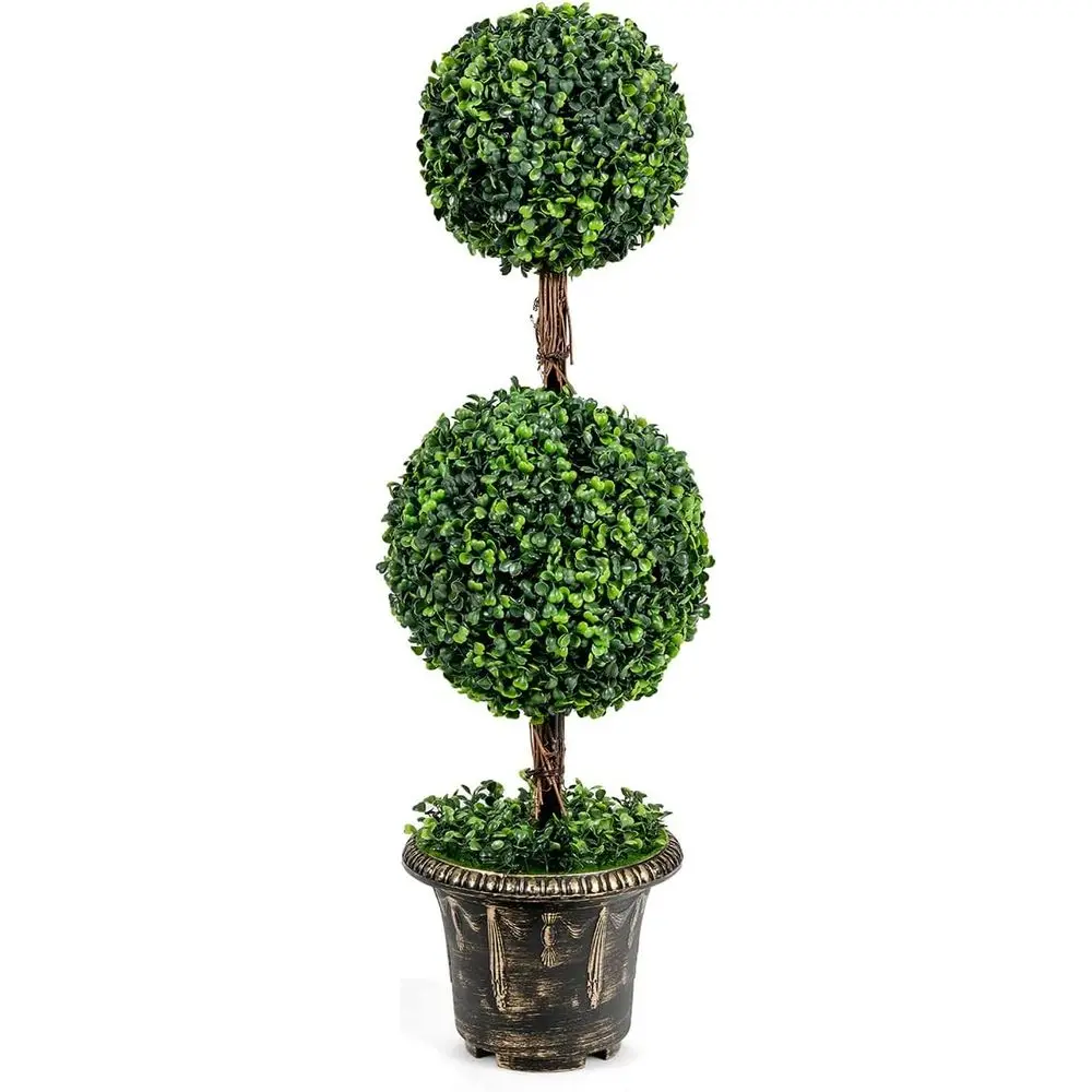 

3ft Artificial Boxwood Topiary Tree, Premium Greenery for Indoor or Outdoor Use