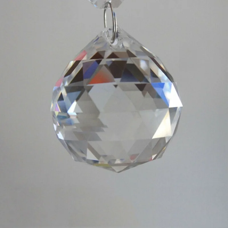 20/30MM kristal top temizle kristal prizmalar Suncatcher avize kristaller kolye aksesuar DIY boncuk perde asılı süsleme