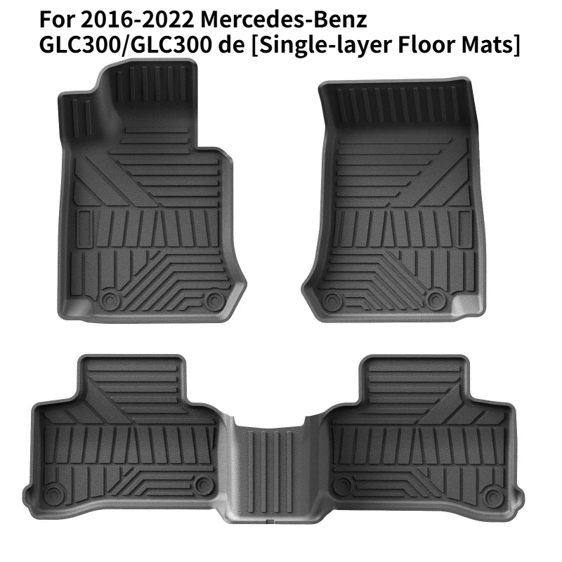 For 2016-2022 Mercedes-Benz GLC300/GLC300 De Car Floor Mats Four Seasons Environmental Protection TPE Floor Mats Trunk Mats