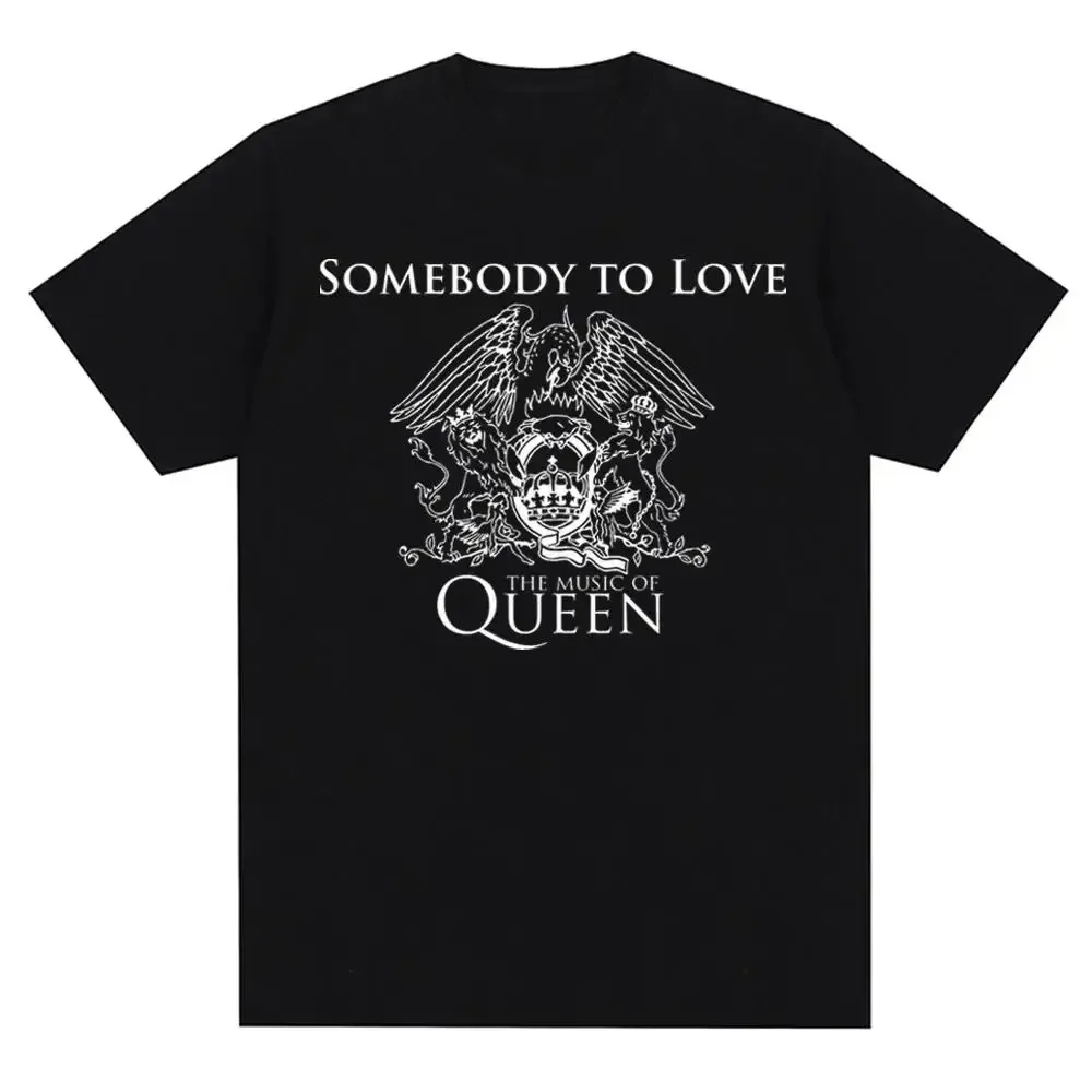 Vintage Queen Rock Music Band Graphic Printed T Shirt Fashion Casual Crew Neck Short Sleeve Plus Size T Shirt Women