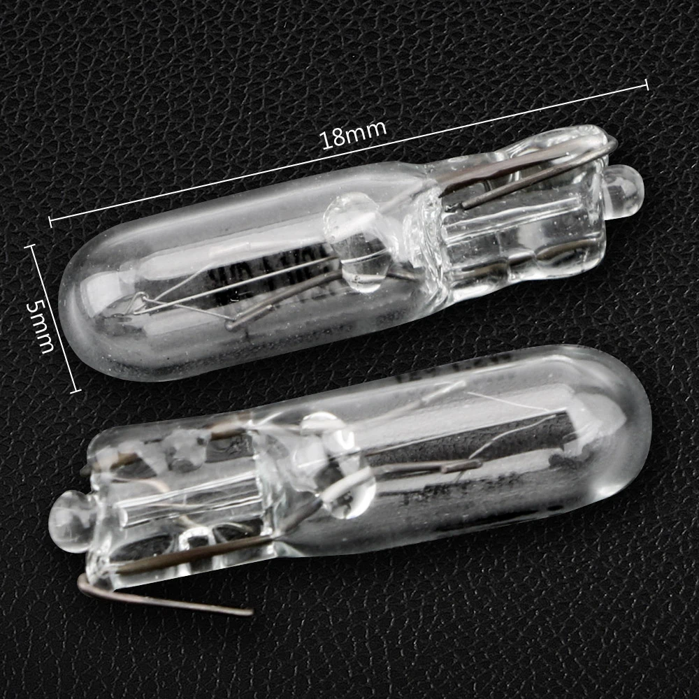 10pcs T5 286 Halogen Bulb Amber Car Instrument Panel Lamp Auto Wedge Dashboard Lamp Bulbs 2W 12V Light Source Car-styling