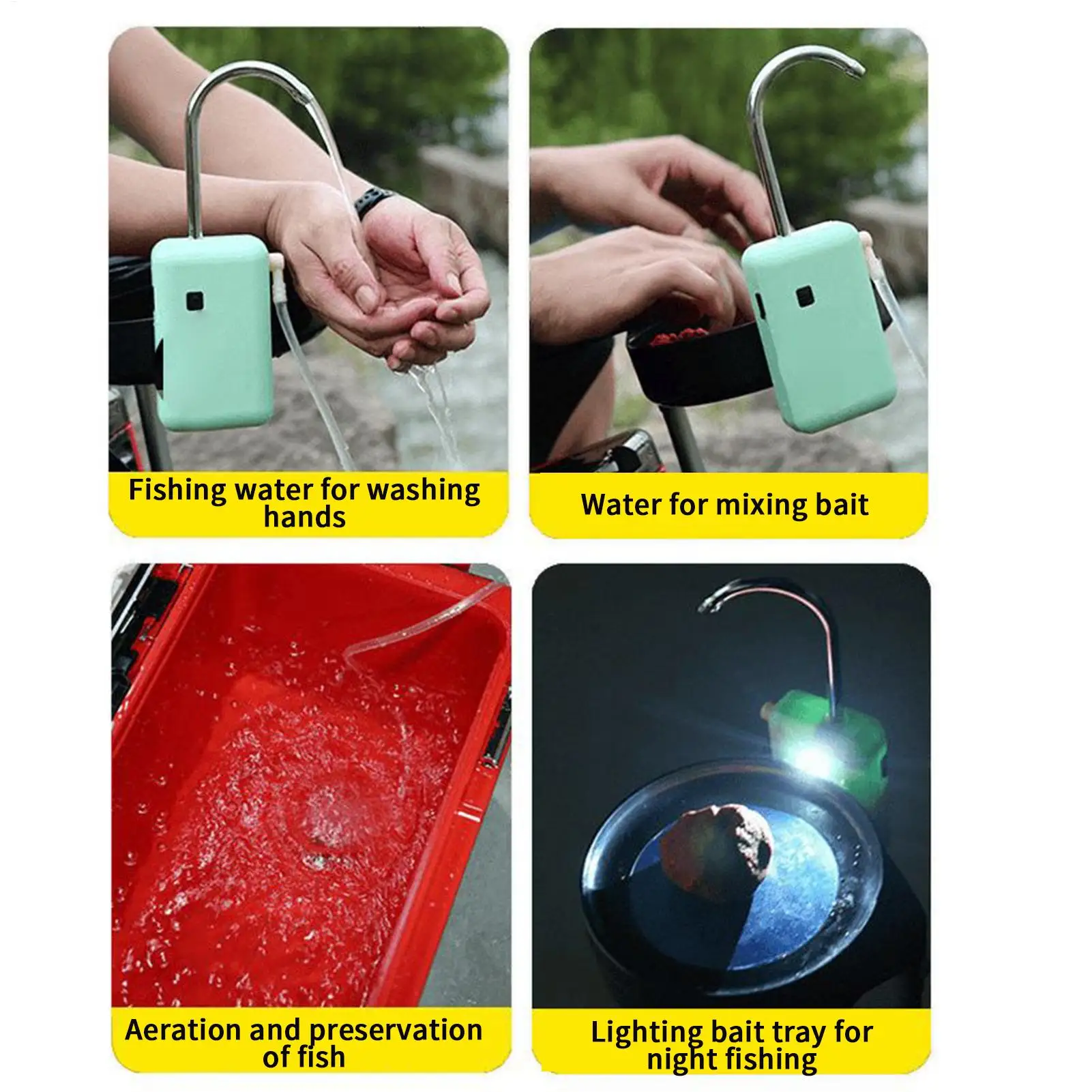 

Air Oxygen Pump Waterproof Automatic Water Pump Efficient Versatile Fish Tank Accessories For Fishing Outdoor Oxygenation