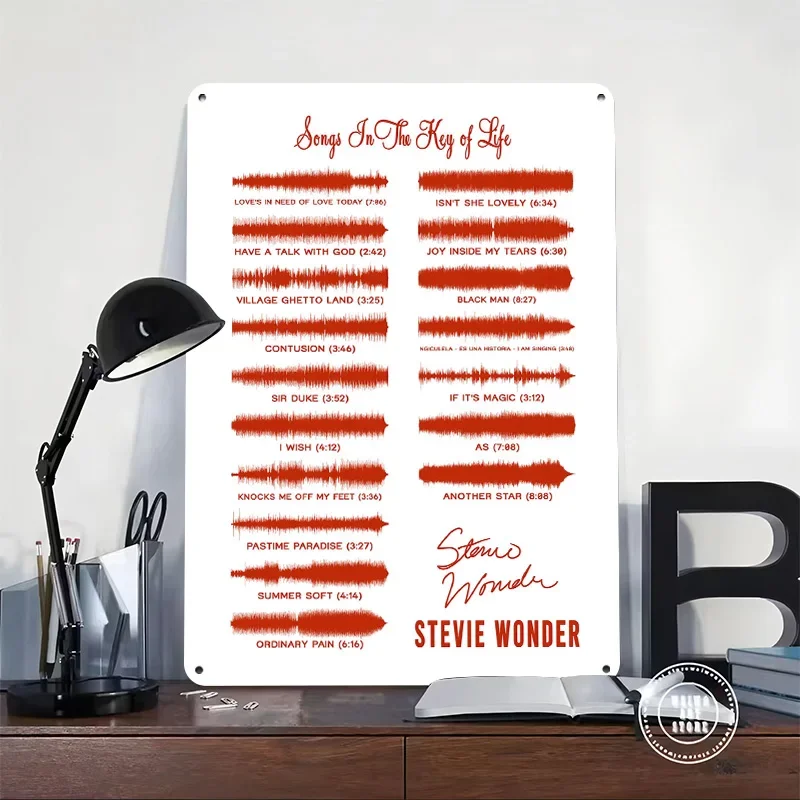 Stevie Wonder Personalized 3D Textured Metal Poster Wall Art Vintage Tin Signs for Decoration Bedroom Accessories Home Decor