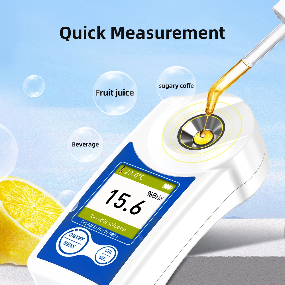 Imagem -05 - Nohawk-lcd Digital Brix Meter Refratômetro de Açúcar Precisão 02 Faixa 55 Medir o Teor de Açúcar de Frutas Bebidas Cerveja