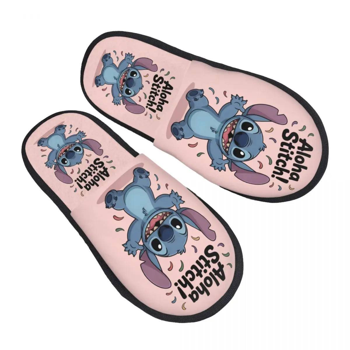 

Custom Stitch House Slippers Women Soft Memory Foam Cartoon Slip On Spa Slipper Shoes