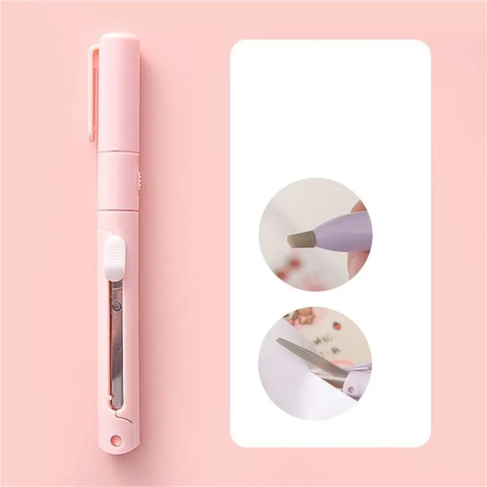 Supplies Craft Tools Mini Portable Size for Diary for Paper Work Folding Scissor Pen Cutter Precision Art Cutter Sticker Cutter