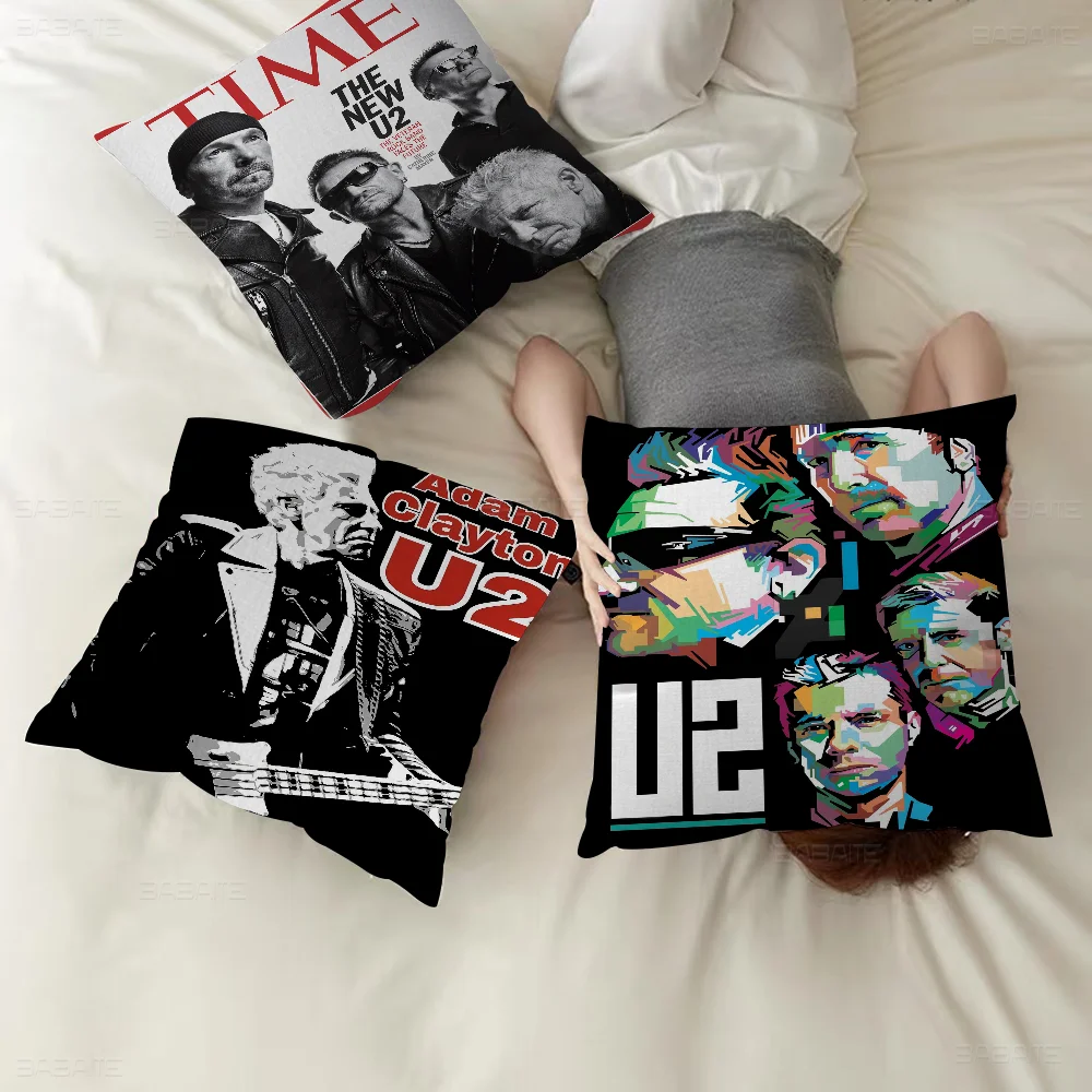 Rock Band Star U-U2 Music Pillow Cover For Bedroom Room And Living Room Sofa Decorative Cushion Cover