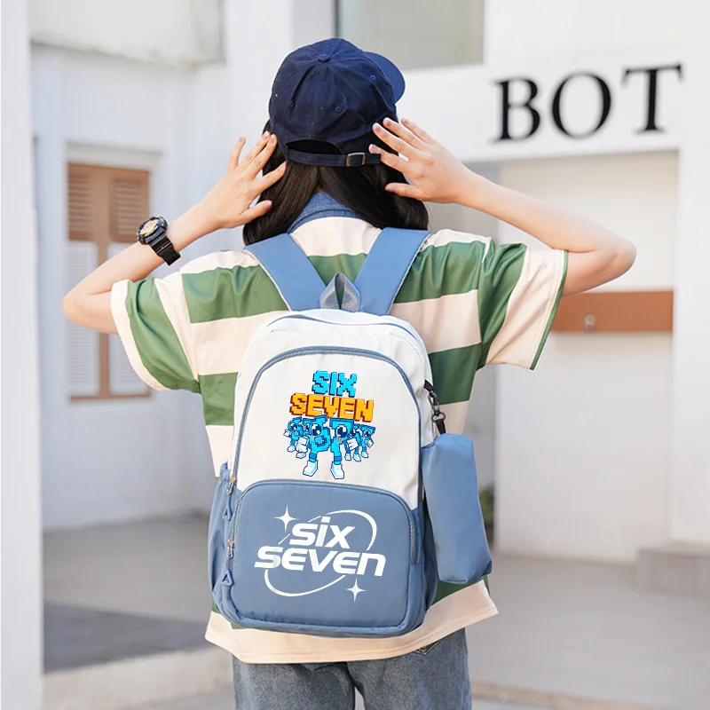 

Рюкзак с героями мультфильмов 67, Six Seven, новинка 2026 года, рюкзак с персонажами аниме, Steal A Brainrot, уличная модная школьная сумка для студентов, подарки для школьников