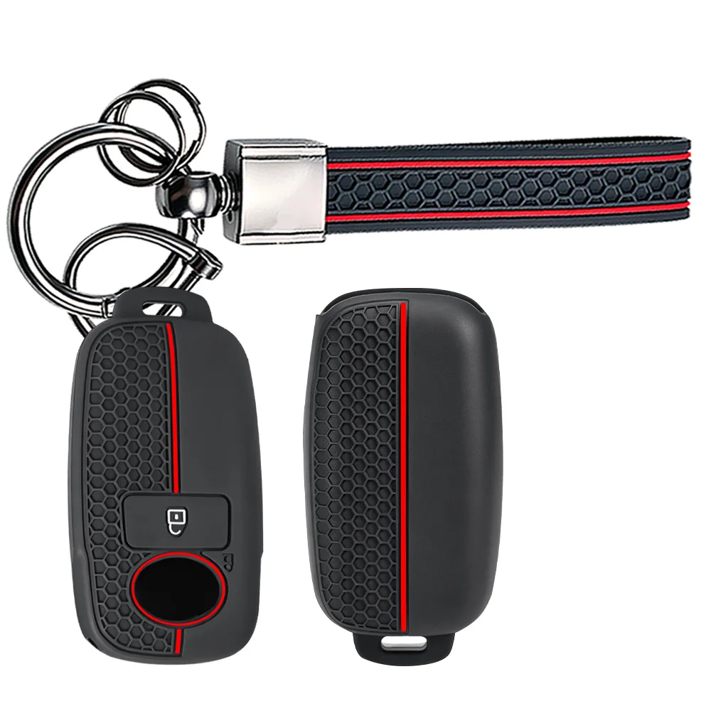 Soft Key Holder With Keychain For Toyota Yaris Ativ Raize Veloz Avanza Rush Calya For Daihatsu Rocky Ayla Sigra Protective