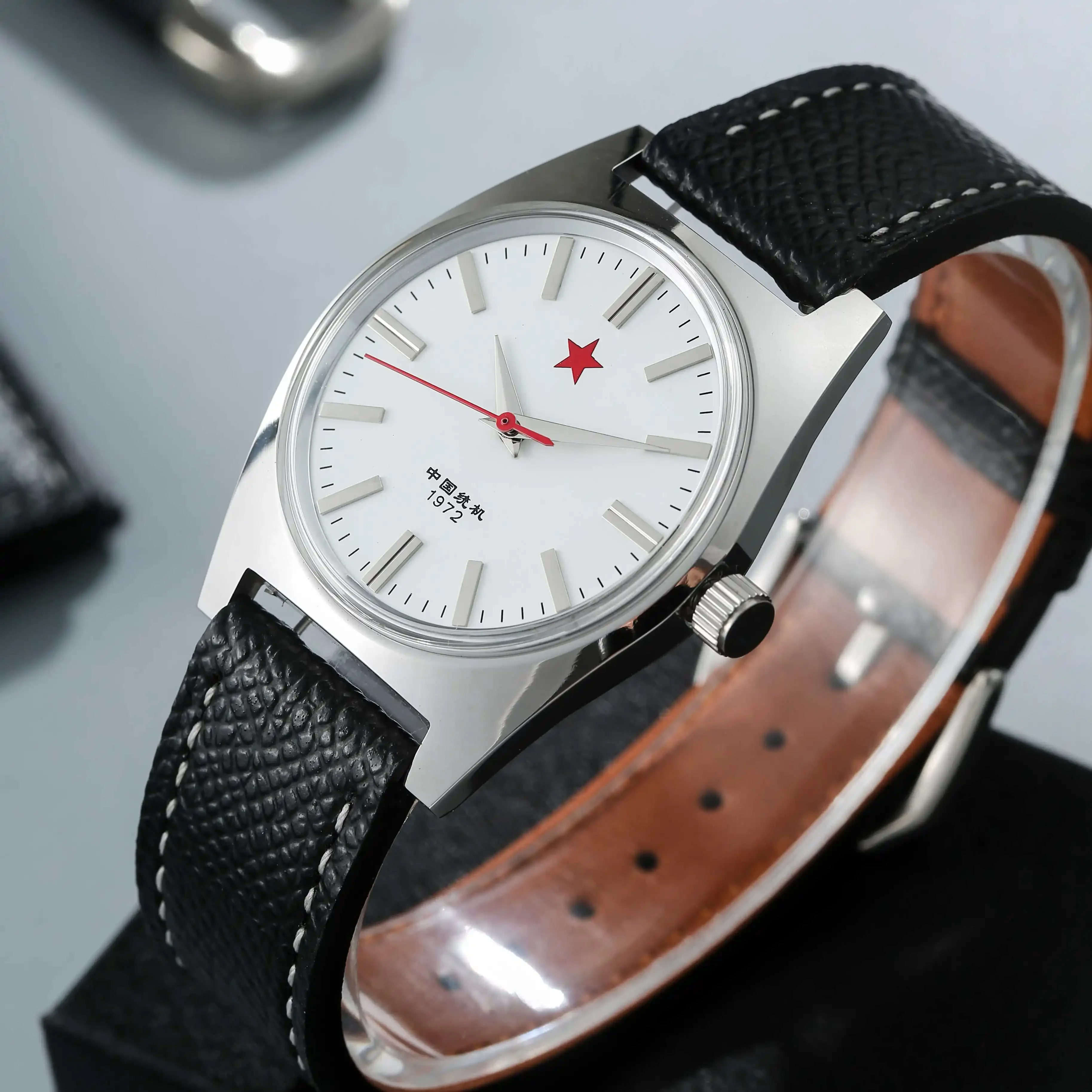 Men 36mm Vintage Manual Mechanical Watch Original Shanghai 8120 Hand Wind Movement Dial Retro Chinese Heritage Wristwatch