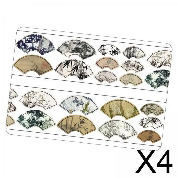 

4x наклейки для скрапбукинга, фоновые наклейки для журналов, эстетическая лента Васи, наклейки для рукоделия, подарочная упаковка, альбом, рукоделие