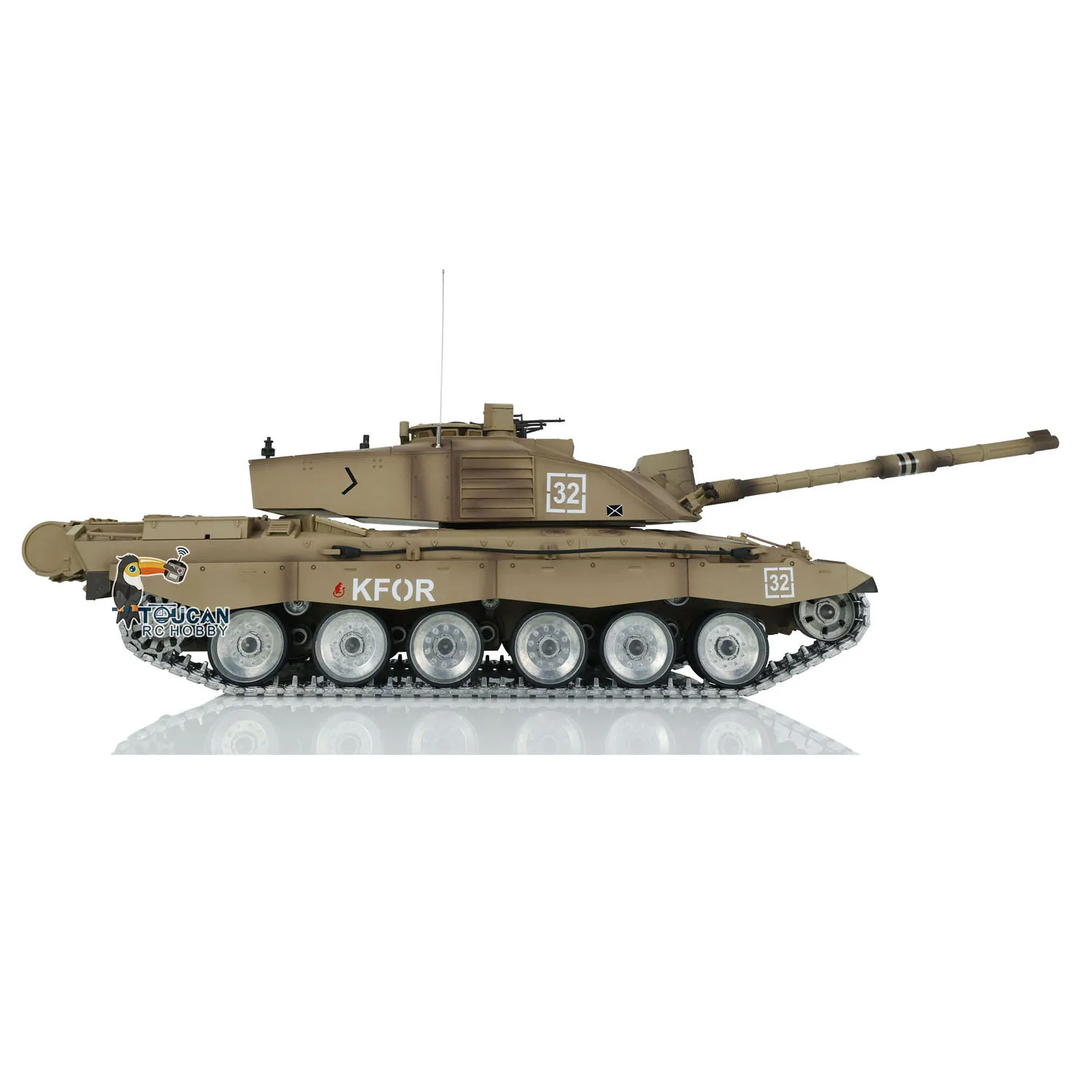 Henglong 1/16 7.0 RTR Carro armato RC Challenger II 3908 Personalizza 360 ° Modello militare di binari in metallo con torretta per collezionisti di adulti