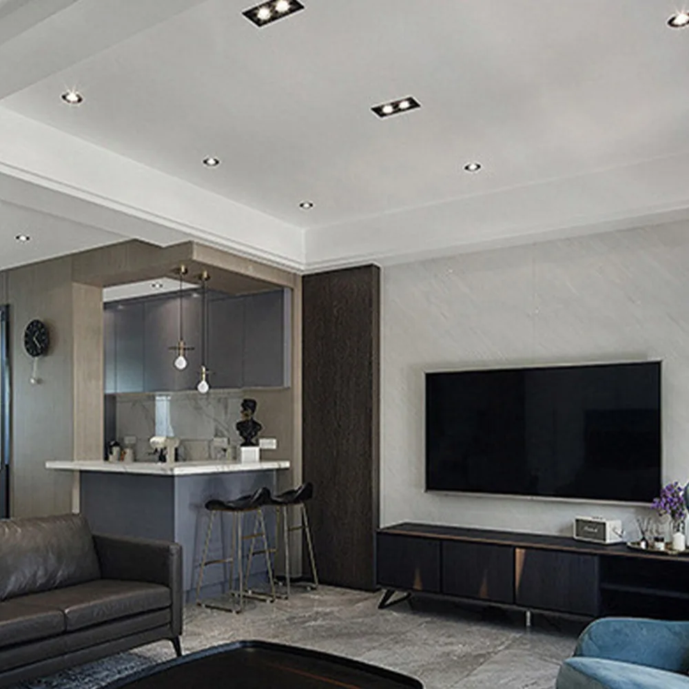 2-x-7w-recessed-ceiling-light-ac85-265v-white-light-6000k-downlight-black-with-led-driver-recessed-lighting-kitchen