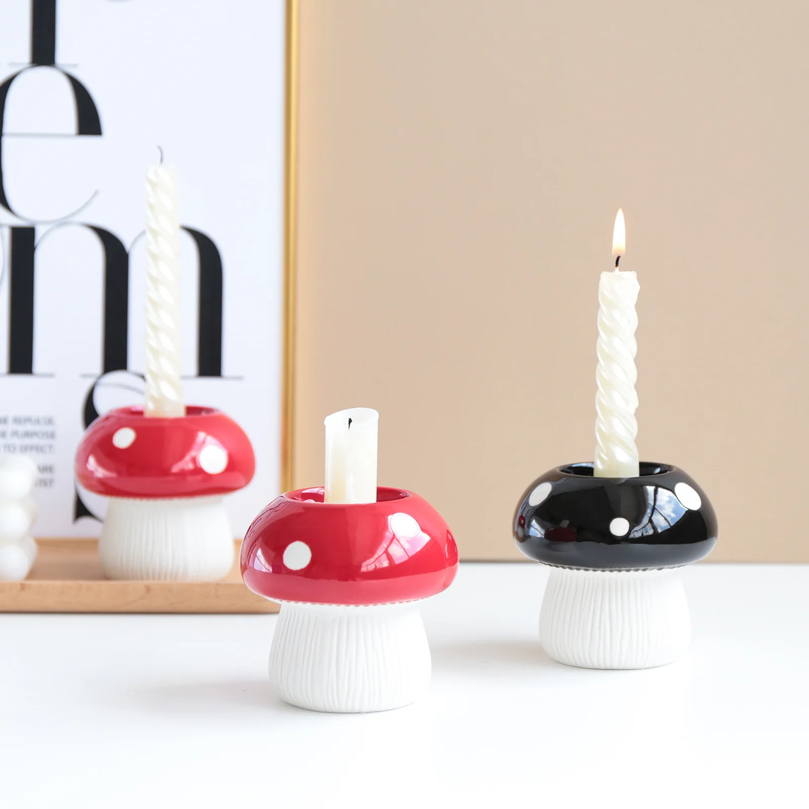 

Mushroom Candle Holder Silicone Molds Plaster Tealight Holder Molds Handmade Soft Durable Casting Molds Silicone for Concrete