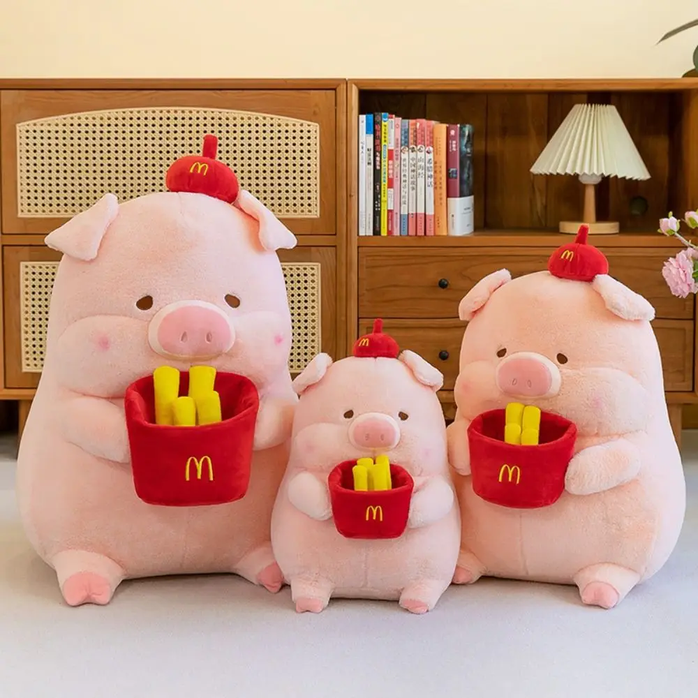 Cute Stuffed Toys French Fries Pig Plush Doll Funny Cartoon Lulu Pig Doll Plush Toy 36cm Cute Cartoon Stuffed Doll Plush Cushion