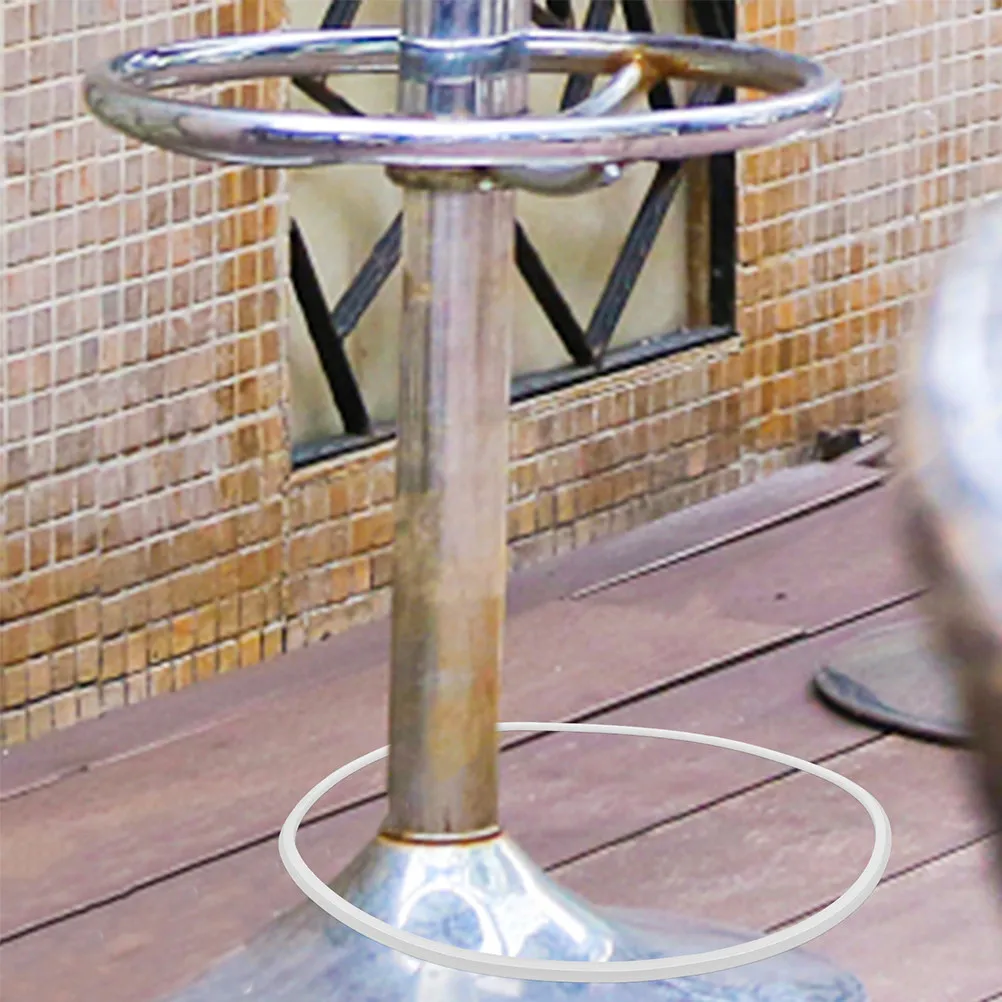 Rubber Base Ring for Bar Stool Legs Non Slip Floor Protector Pad Barstool Leg Protector Ring for Hardwood Floors White