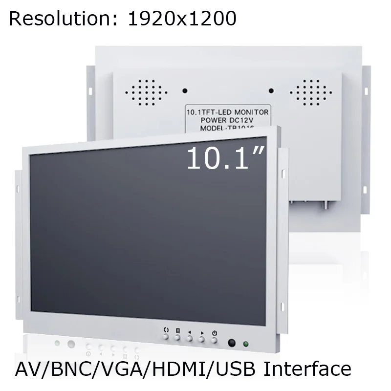 

TouchView 10.1" HD 1920x1200 White Color Open Frame Embedded Industrial Resistive/Capacitive Touch Monitor With VGA HDMI USB