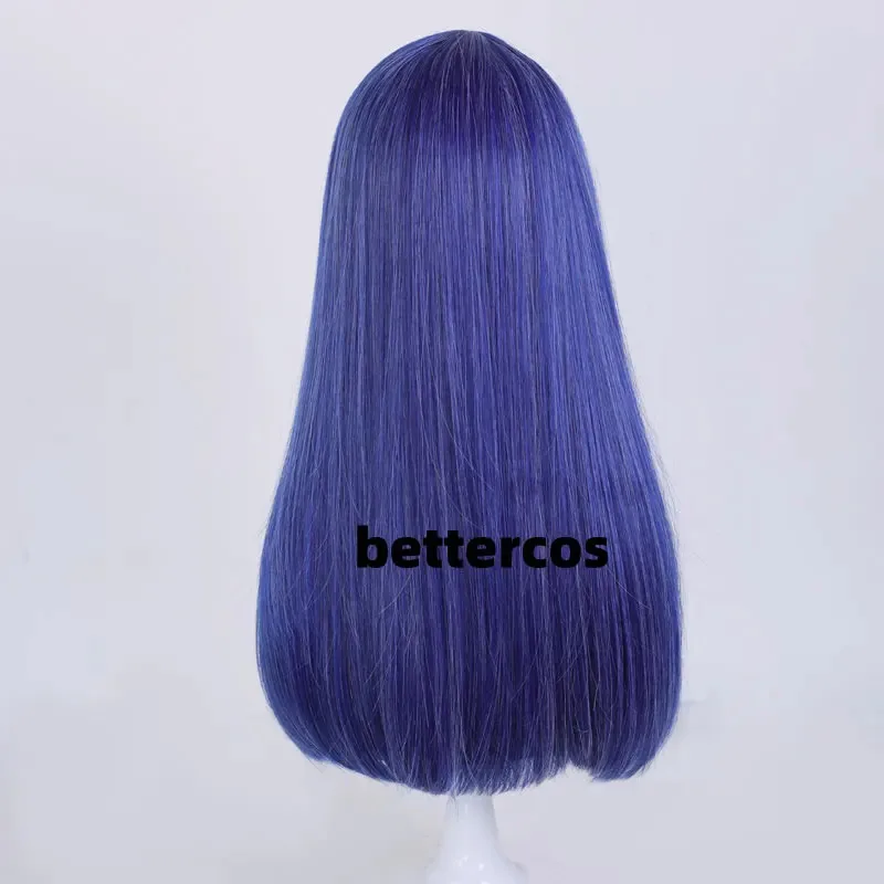 Ennui طويل أزرق مجعد الحرارة تأثيري القبعات غطاء رأس غطاء شعر مستعار