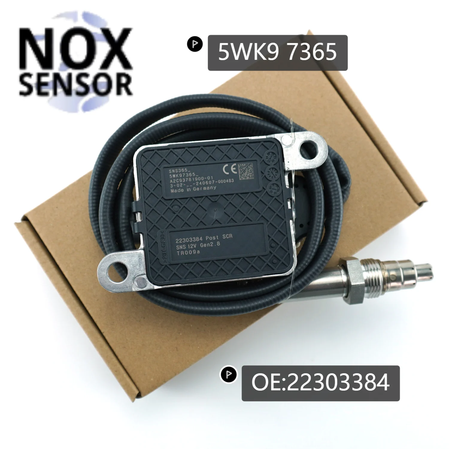 5WK97365 NOx Sensor 22303384 A2C9378190001 New 12V Diesel Sensors 12V For Volvo Mack Truck Parts For Sale 5WK9 7365