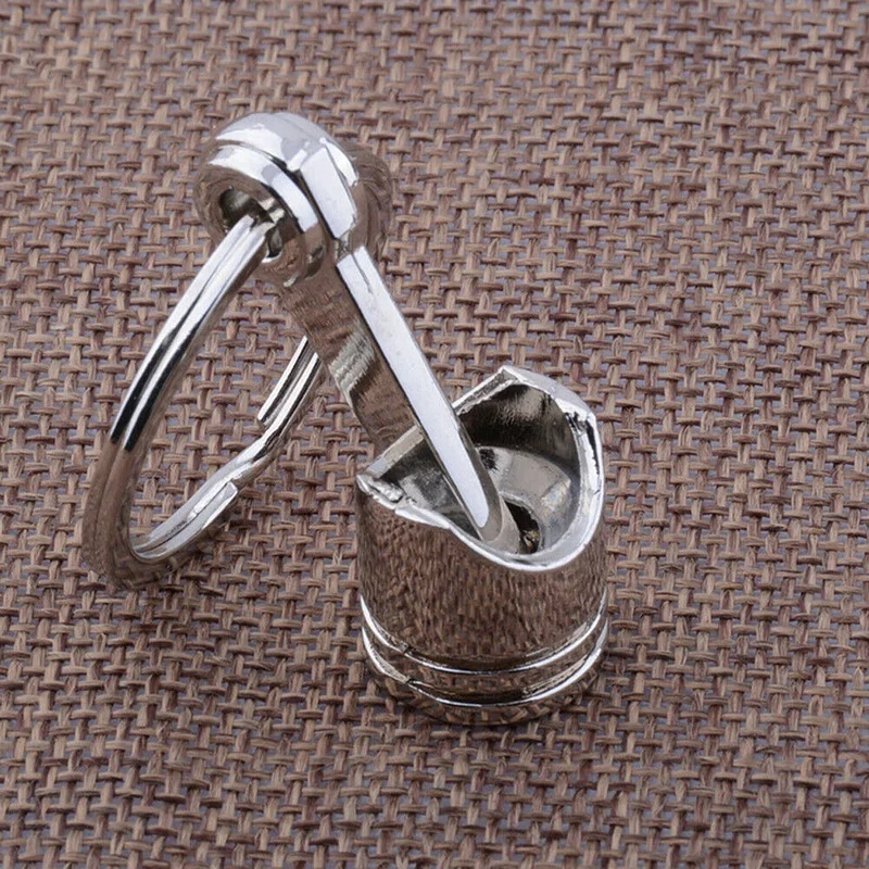 Creative Car Engine Piston Style Keychain Metal Model Key Ring Keyfob Pendant Car Accessories