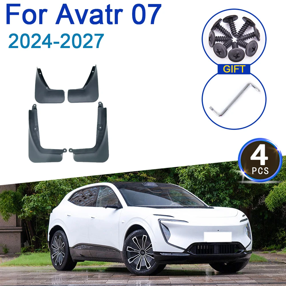 

4pcs Auto Fenders For Avatr 07 2024 2025 2026 2027 Car Mud Flaps Mudflap Splashguards MudGuards Fender Protective Accessories