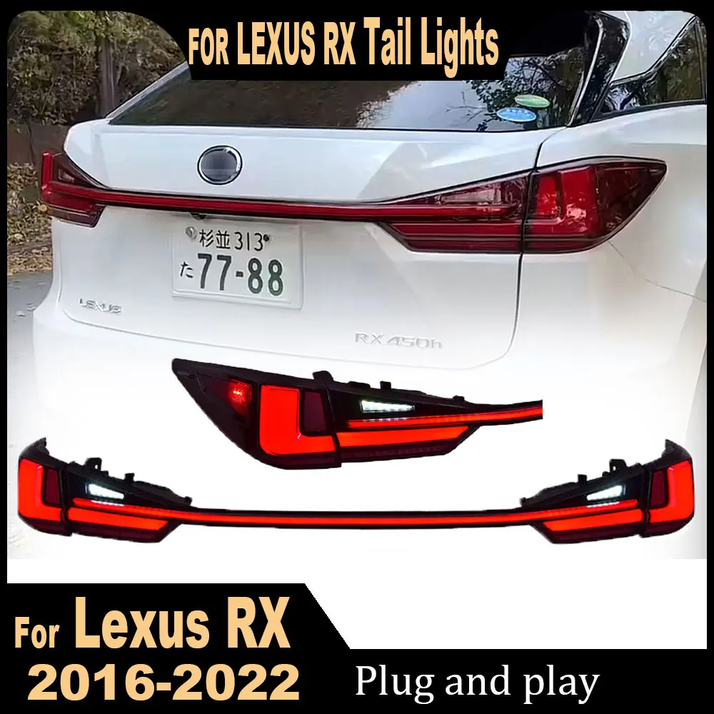 Fanale posteriore per auto per Lexus RX300 RX450 RX450h luci posteriori a LED 2016-2022 fendinebbia luce di marcia diurna DRL Tuning accessori per