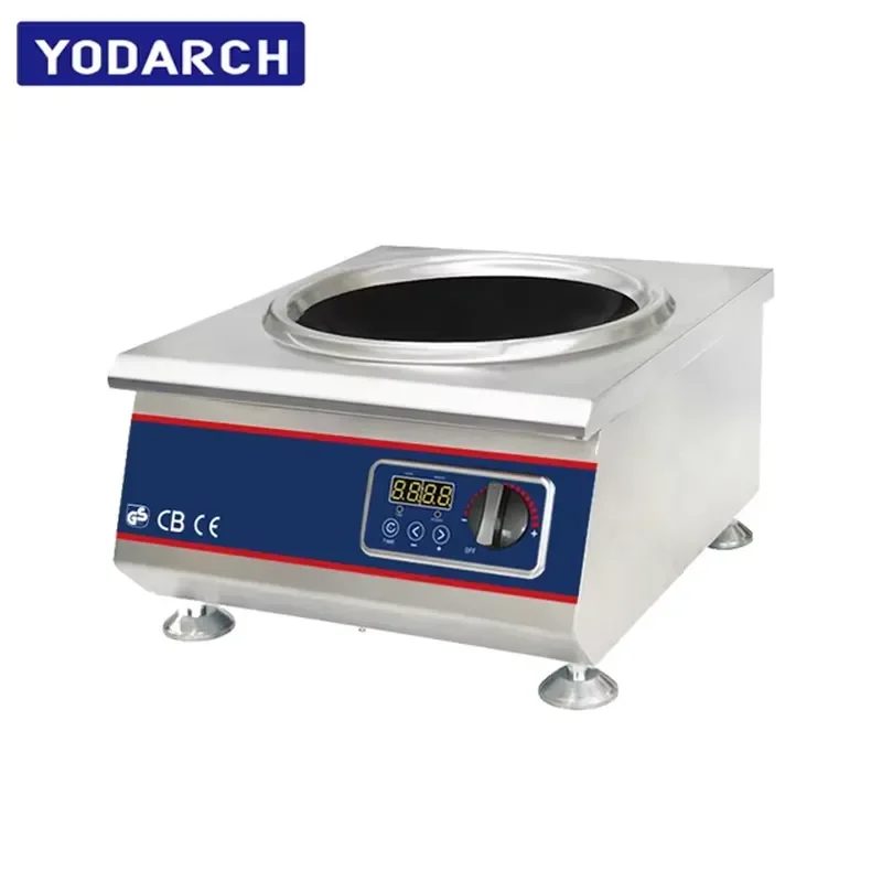 5000W Commercial Induction Cooker 220V Stainless Steel Electric Stove for Restaurant Kitchen Heavy Duty Professional Cooking