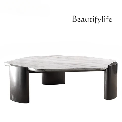 

Italian minimalist light luxury living room sofa home modern minimalist wind irregular combination small coffee table marble