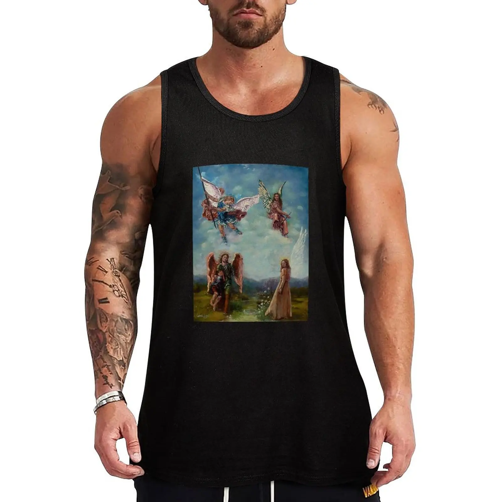 The Four Archangels Tank Top basketball bodybuilding man fitness clothing for men Sleeveless men