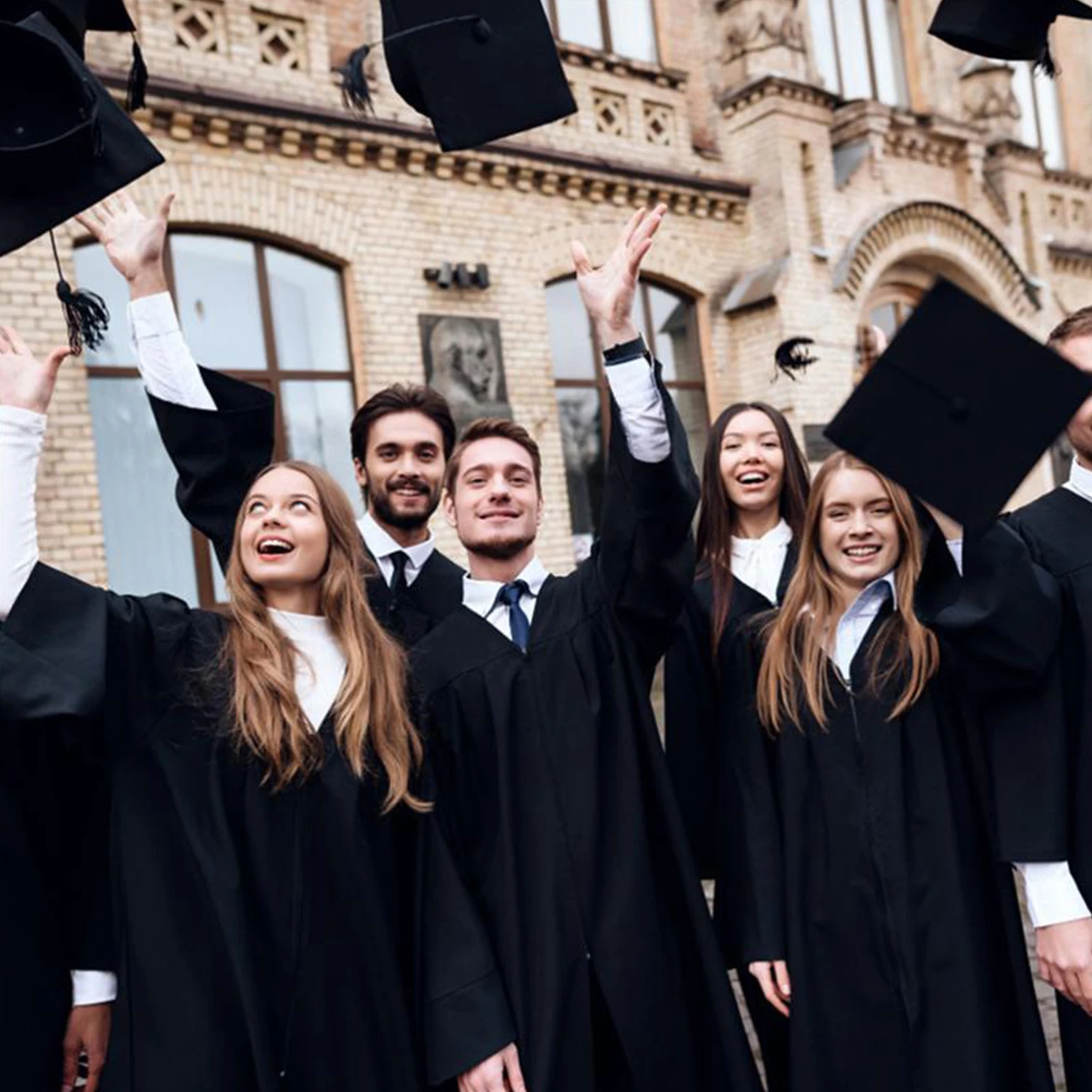 Volwassen Afstudeerjurk Pet 2023 Nieuw Schooluniform Unisex Meisje Cosplay Vrijgezellenkostuum Set Universiteit Ceremonie Pak