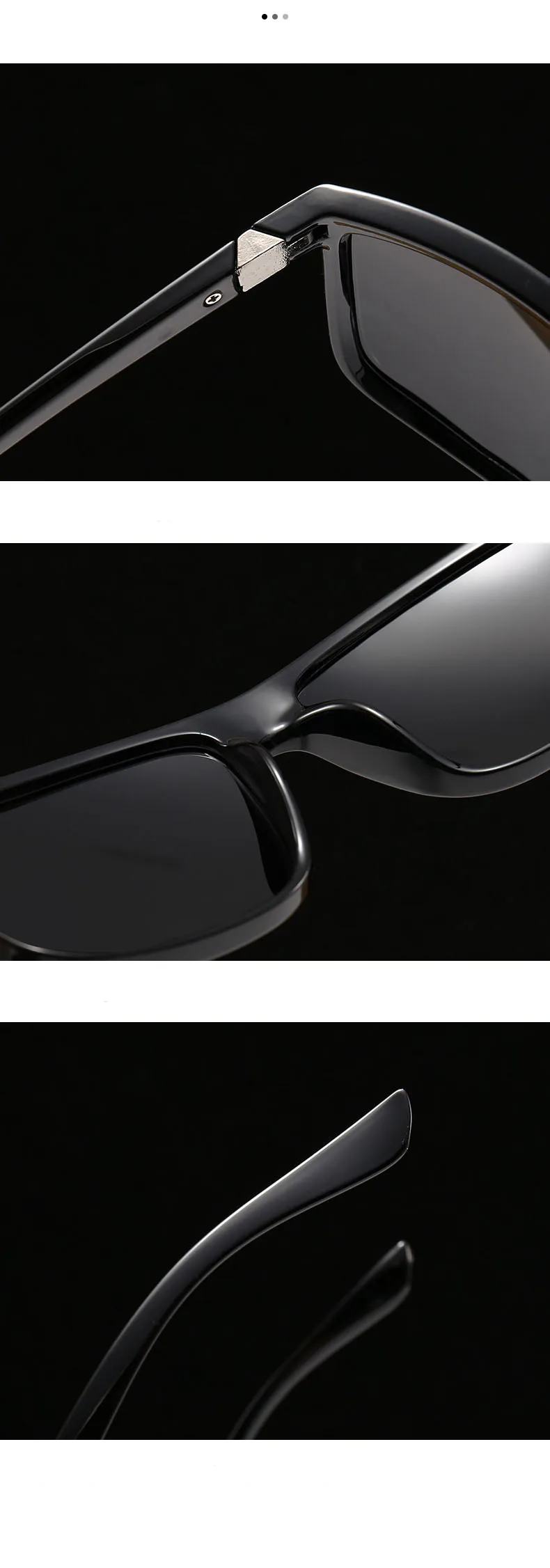  Trendige quadratische getönte Lesesonnenbrille für Herren und Damen, schwarz, verschreibungspflichtige Presbyopie-Brille, Outdoor-Sonnenbrille, Leser – Detail 7