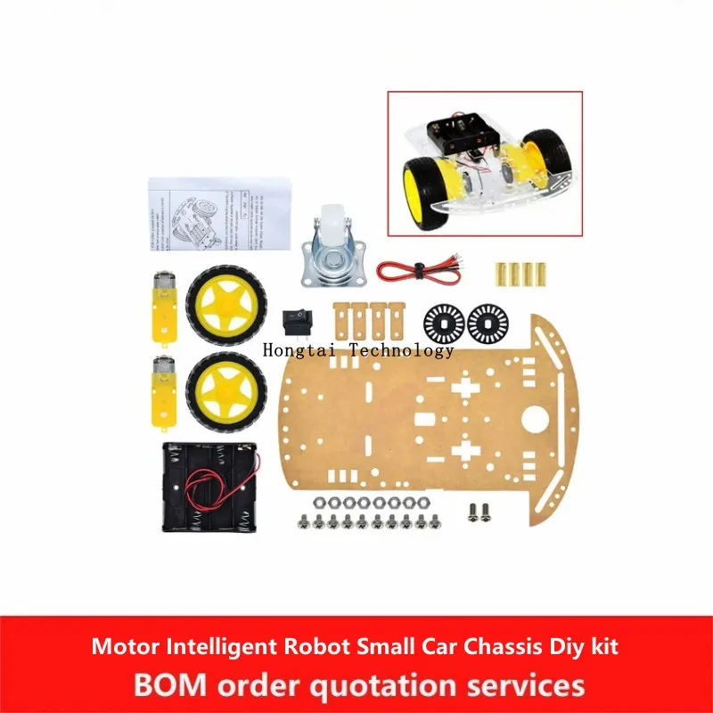 Picture 3: Motor Smart Car Robot Cart Chassis Diy Kit Module Speed Encoder Battery Box 2WD For Arduino Dev Boards