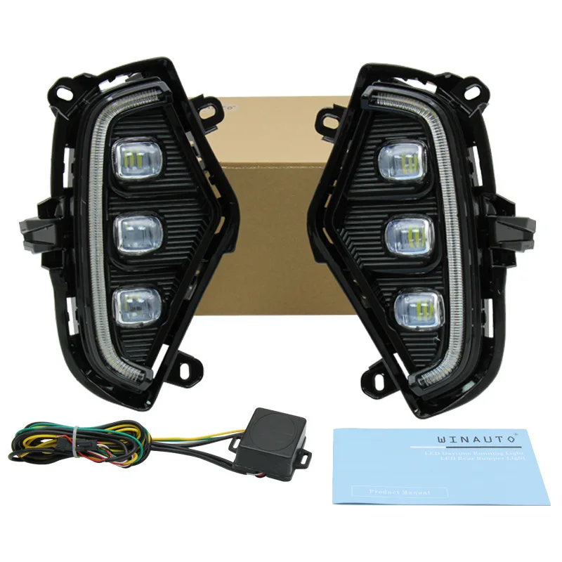 For 2019-2020 TY RAV4 with yellow dual color daytime running lights for special vehicles