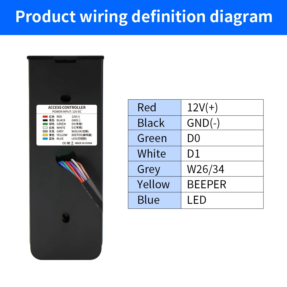 AN90R Long Range RFID Card Reader 125KHZ 13.56KHZ Proximity RFID Card Access Control Reader Wiegand26/34 output IP67 Waterproof