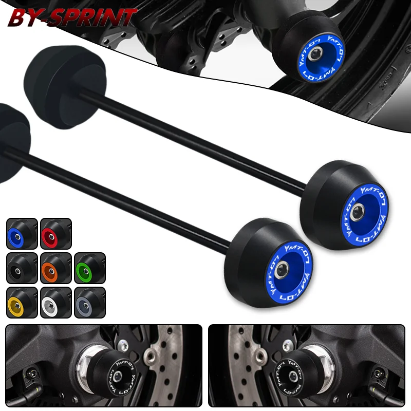 

For MT-07 MT07 Tracer FZ-07 FZ07 XSR900 XSR700 Motorcycle Front Rear Wheel Axle Fork Crash Slider Falling Protection Pad