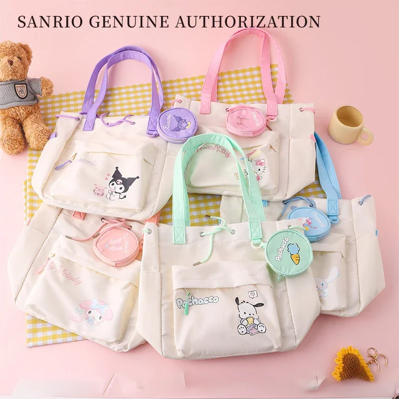 كورومي سينامورول حقيبة كروسبودي رسم حبل حقيبة تعليمية فتاة هدية لطيف مرحبا كيتي حقيبة كتف خفيفة حقائب الطالب للمرأة