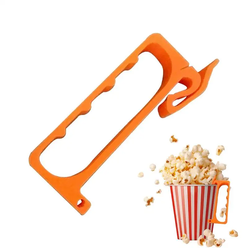 

Popcorn Bucket Handle Handsfree Snack Puffed Rice Holder Grip Portable Comfortable Movie Night Grip for Cinema Home Movie