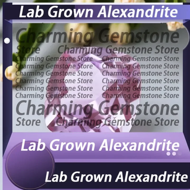 

TOP Lab Grown Alexandrite Square Cushion Shape Change Color Stone Charms for DIY Jewelry Making Extremely Shiny Quality Certifi