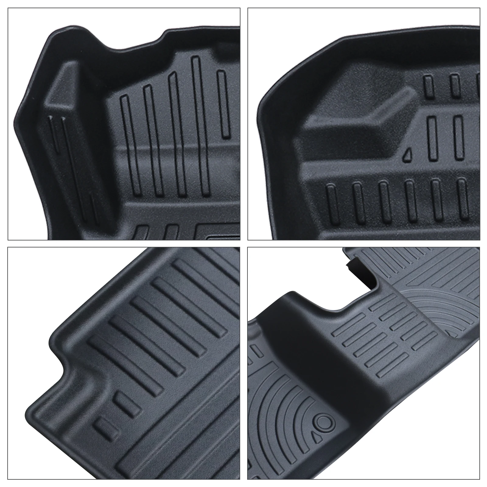 Floor Mats Car Accessories for Ford Ranger Next Gen 2022 2023 2024 For Ford Ranger Raptor Double Cabin 3D Waterproof Foot Pad