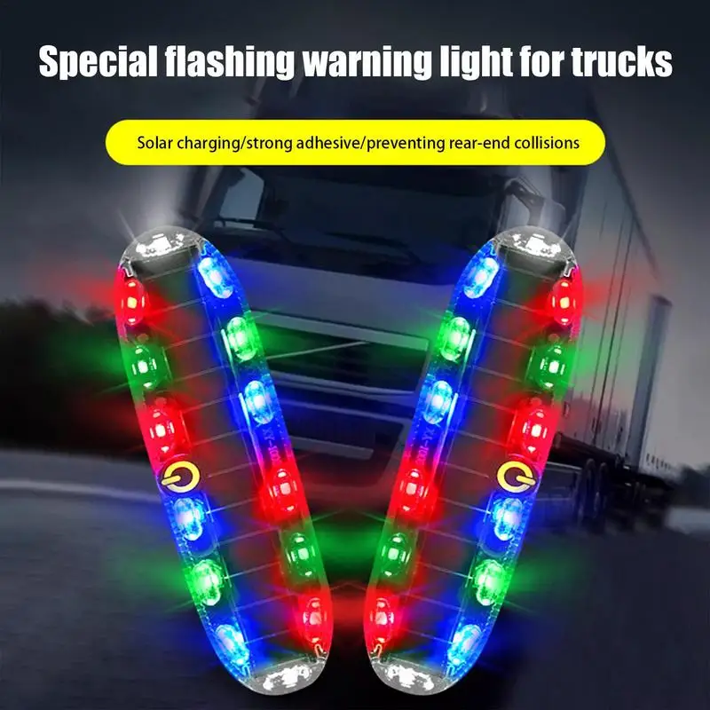 

For Cars Truck Flashing Safety Lights Safety Led Flashing Strobe Lights Wireless For Trucks Solar Led Flashing Warning Lights