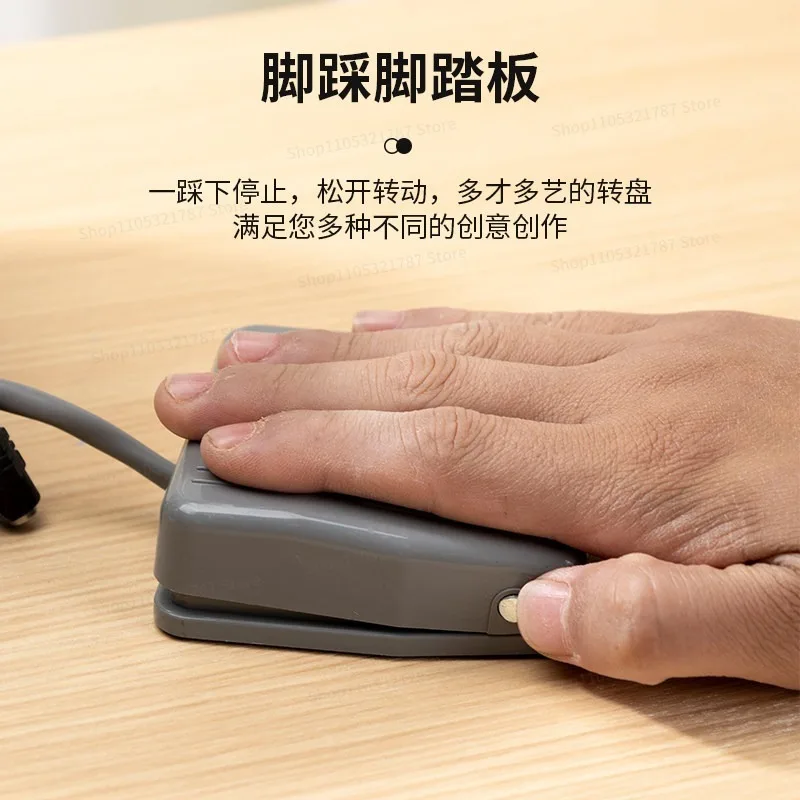 Stainless Steel Electric Turntable Line Tracing Special Rotary Table Automatic Hole Countertop