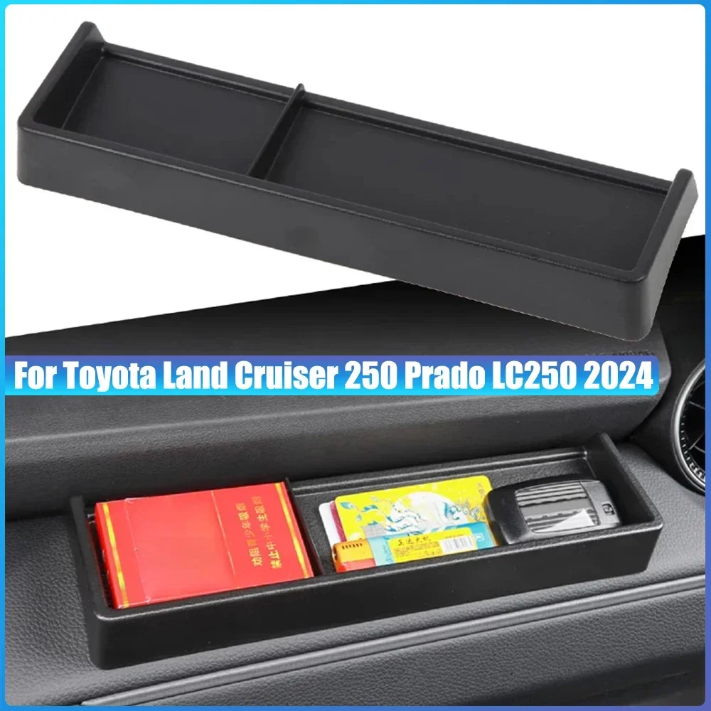 

1pc ABS Black Car Interior Accessories Passenger Side Glove Box Storage Holder for Toyota Land Cruiser 250 Prado LC250 2024