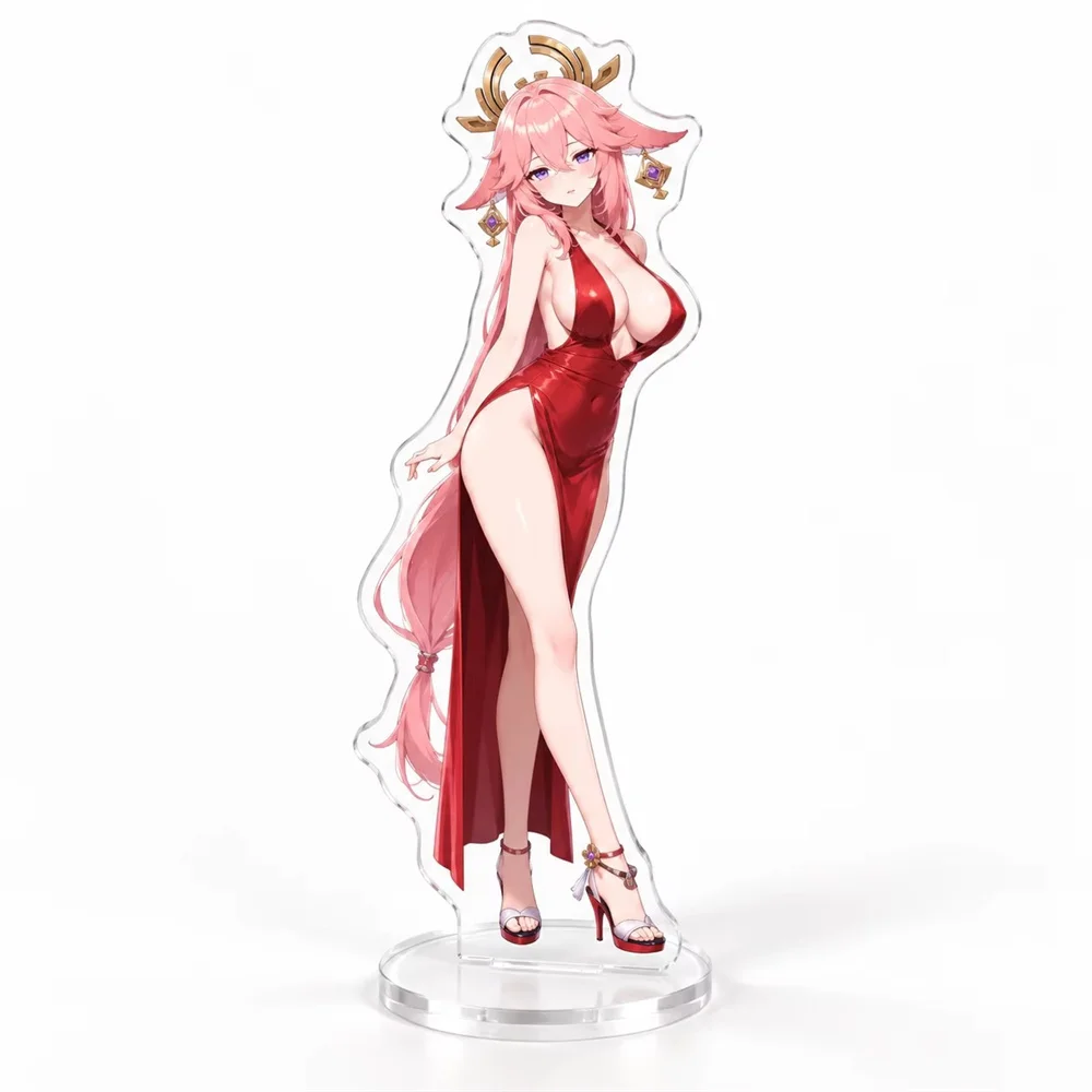 Genshin Impact 15cm Acrylic Stand Figures Keychain Anime Game Desktop Tabletop Ornament Gamer Fans Collectible Gift