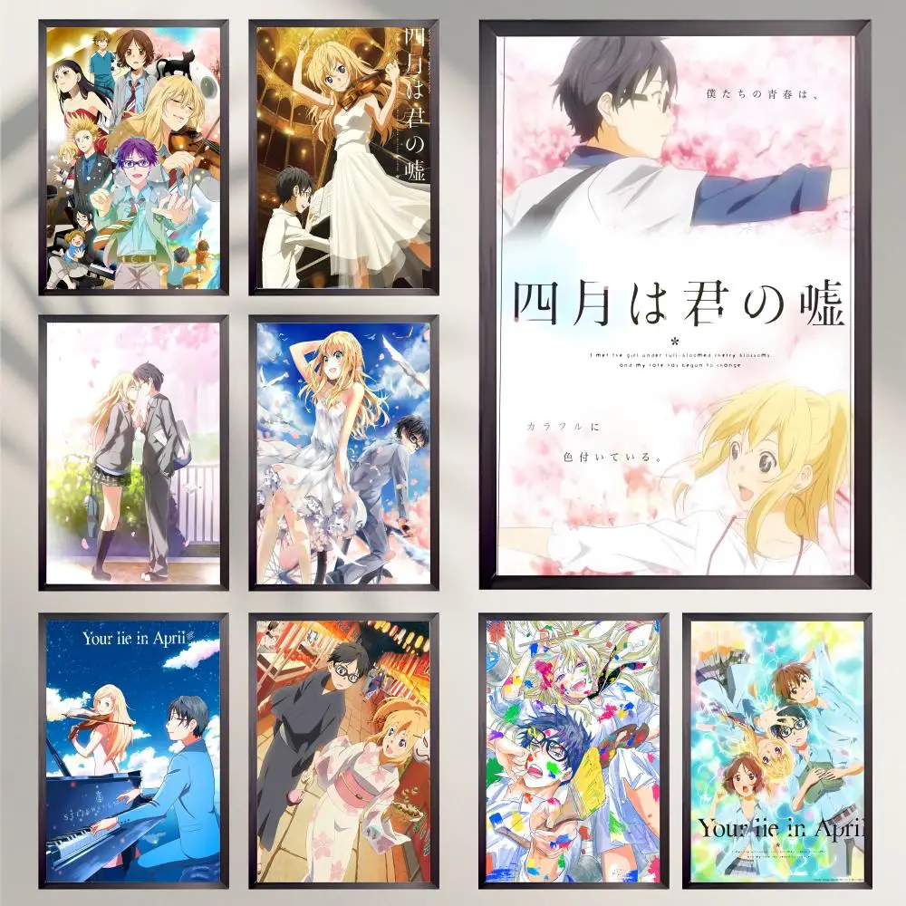 Anime Your Lie In April Poster HD Versatile Waterproof Wall Decor Self Adhesive Perfect for Any Room & Ideal Gift