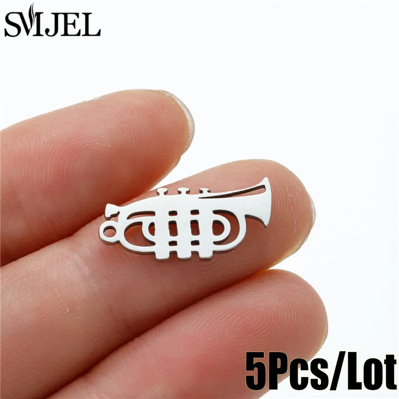 5pcs/lot Trendy Musical Note Charms for DIY Jewelry Making Gold Color Microphone Guitar Necklace Bracelet Earring Pendants dijes