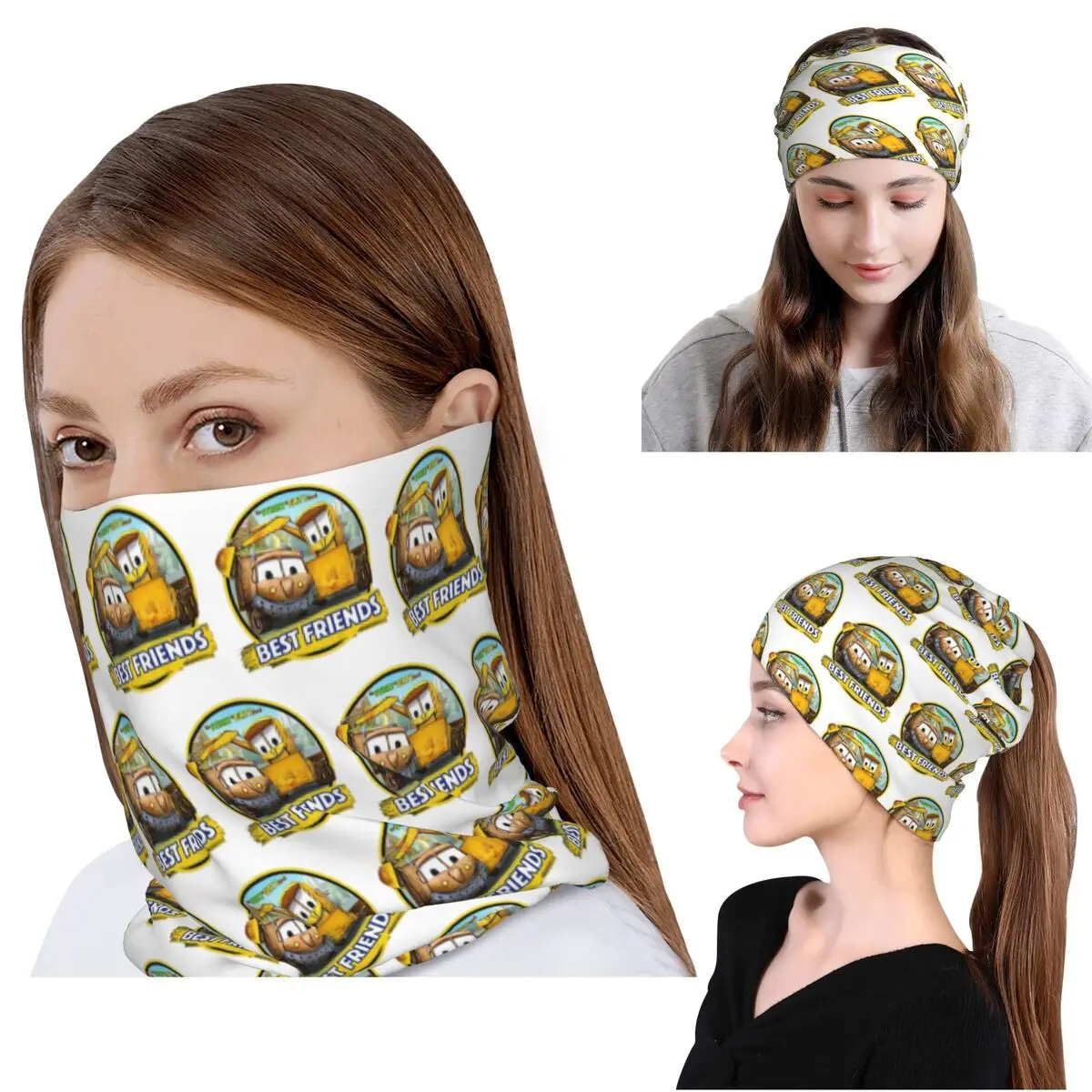 Stinky And Dirty Show Best Friends Bandana Neck Cover Wrap Mask Scarf Warm Headwear Beanies Hat for Men Women Adult Winter