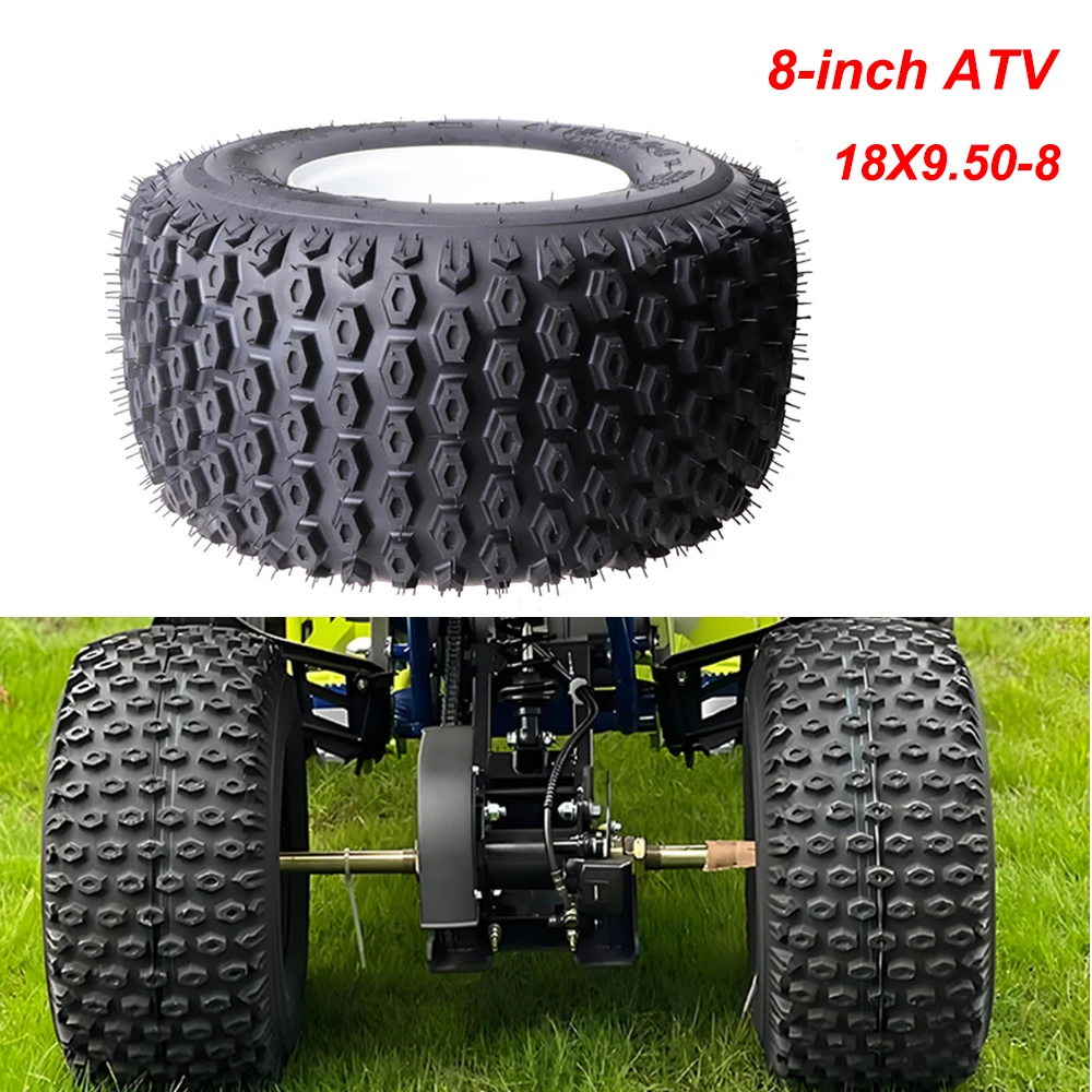 Universal 18X9.50-8  8 Inch  ATV Tire on Wheel Assembly Aluminum Rim for 4 Wheeler Accessories