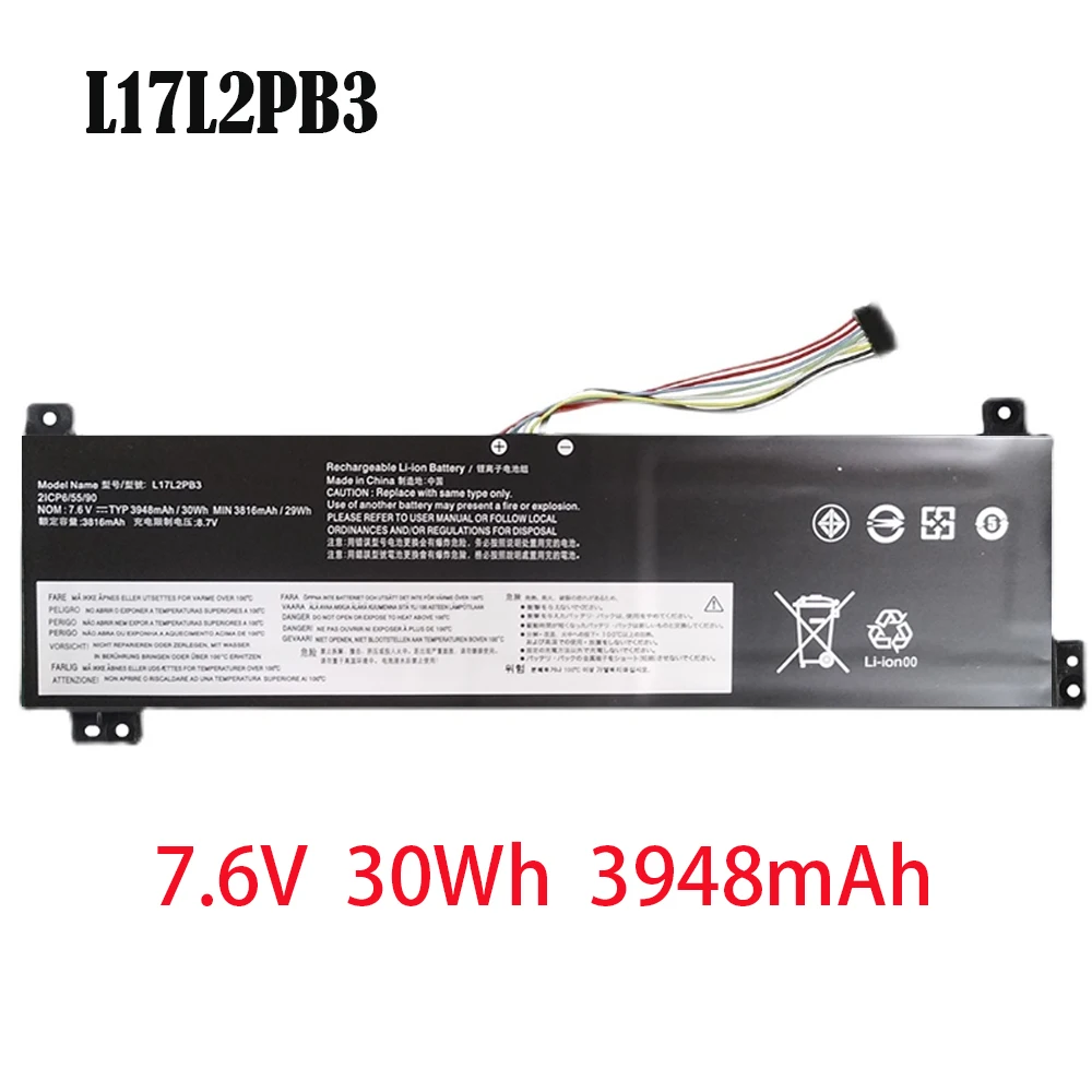 Remplacement de la batterie L17C2PB3 L17L2PB4 L17L2PB3 pour Lenovo V130-15IGM-81HL V330-15IKB-81AX V530-14IKB 81HL0023GE L17C2PB4